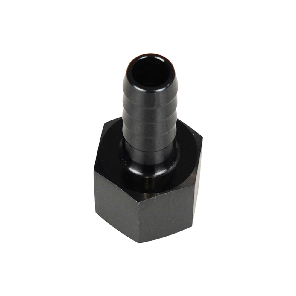 6An Straight Swivel Hose End Fitting Aluminum 3/8'' Barb Black 8791334932809