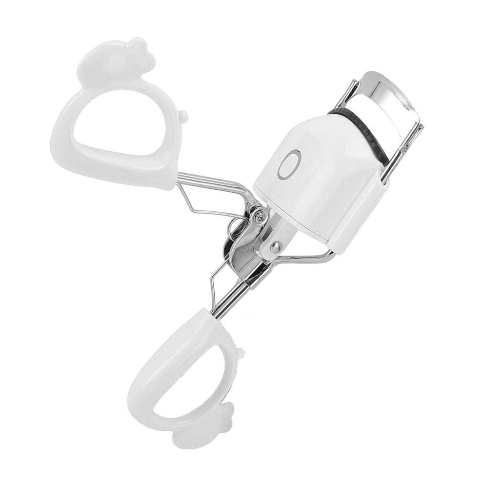 White Rechargeable Heated Eyelash Curler, 2 Speeds, 230Mah,