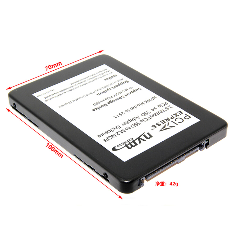 Nvme M.2 Ngff Ssd Adapter For 2.5 In Pcie X4 Ssd Enclosure Card 4961334937140
