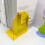 Yellow Thickened L-Shaped Bookends 120x100x155mm 3
