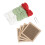 Kit de point de croix 4 pièces motif floral vert clair 12