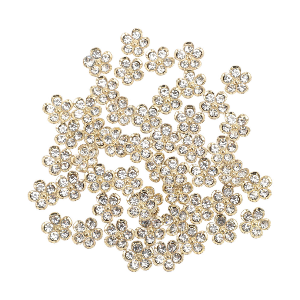 50pcs Sparkling Metal Nail Rhinestones, Easy to Apply for Nail Art Crafts