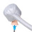 Nylon-Haartrocknerkappe 38 cm Durchmesser, 50 g, Silber 8
