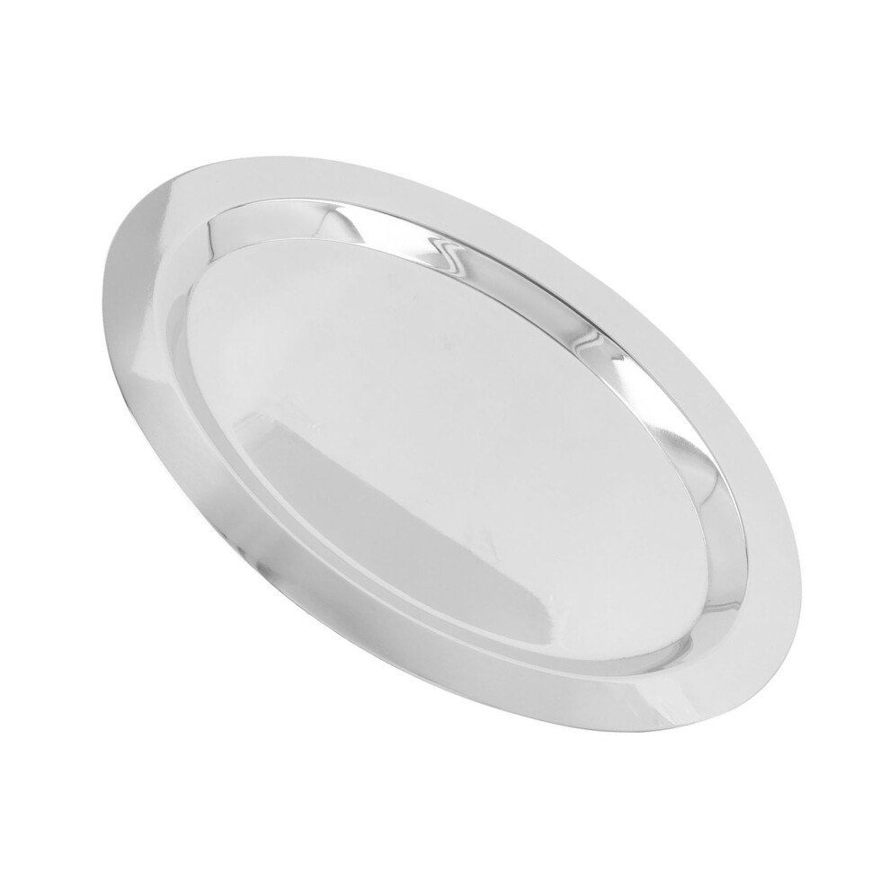 Egg Shape 15.4in Stainless Steel Plate - Elegant Mirror Surface for Hotels-image-OPC-PJDCKSG-NEW