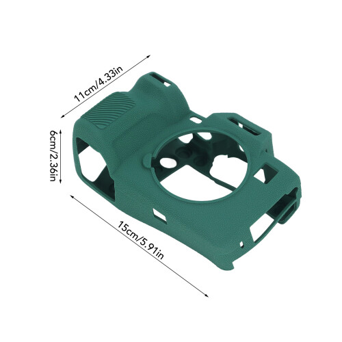 Custodia in silicone verde scuro per A7R5 15x11x6cm 1