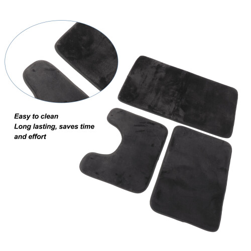 3-teiliges Töpfchentraining-Set U-förmiges schwarzes Matten-Set 2