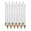 10 Stück Weinflaschen-Fackel-Docht-Set Messing, 35  1,27 cm 13