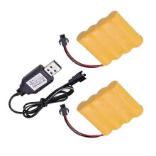 2X4.8V 700mAh Ni-Cd AA Battery Pack Rechargeable Battery SM-2P Plug RC Car