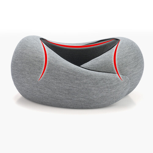 Modello: Cuscino per il collo a forma di U in memory foam, grigio scuro 2
