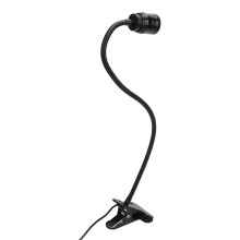 Lampada UV per ciglia a collo d'oca, clip-on, 110-240V, pedale