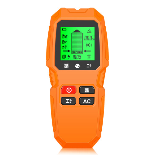 Detector de vigas 5 en 1 LCD amarillo HD 17,7x7x3 cm 2