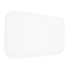 Tappetino per cibo per gatti con bordi rialzati 57,5x35,5x3,5 cm bianco