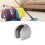 Wall Mount Mop Holder No Drilling, Gray/White, 7.7x5.5cm 4