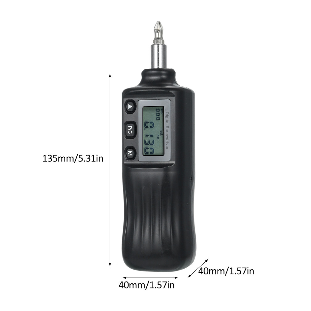 Digital Torque Screwdriver 1/4'' Drive Lcd Display Adjustable 0.1-0.5N.m 9421334956138