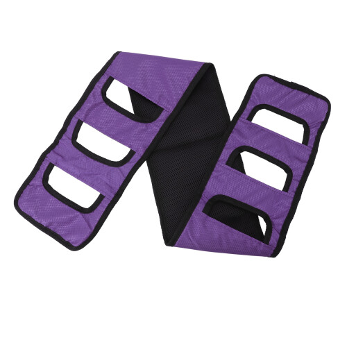 Multi-Purpose Elderly Bed Transfer Sling with Padded Handle, Purple