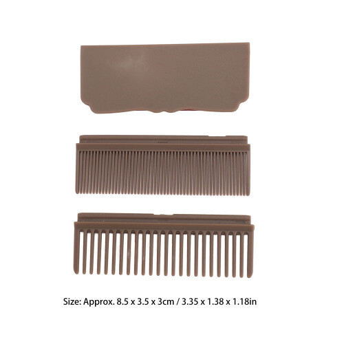 2 pezzi Pettine lisciante per capelli, ABS, 8,5x3,5x3 cm 1