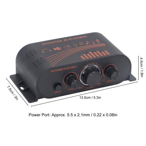 Amplificateur Hi‑Fi 2 canaux mini 40 W, DC12V, compact 1