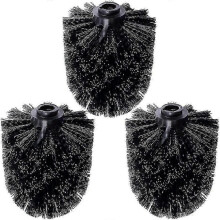 3-Pack Toilet Brush Head Replacement Black Brush Replacement Bros-si xi