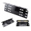 Support de plaque d'immatriculation avant en alliage d'aluminium noir 9