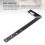 Règle de mesure à angles multiples 40 cm/16 po 45/90 argentée 5