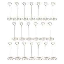 20 Stück Herz-Tischnummernhalter 15 cm Silber