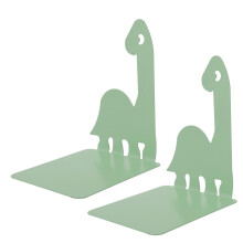 Porta-libri in metallo a forma di dinosauro verde chiaro, antiscivolo in acciaio