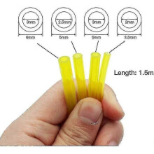 4 Pieces Petrol Hoses Length 1.5m Universal Fuel Line Hose Garden Tools Transparent Yellow Compatible