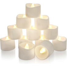 Tea Lights With Timer, Built-in 6 Hours Timer, Flameless Candles With Timer, Flickering Tea Lights Candles