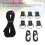 Kajak-Elastikseil-Set mit D-Typ-Schnallen, Nylon 5