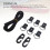 Kajak-Elastikseil-Set mit D-Typ-Schnallen, Nylon 4