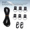 Kajak-Elastikseil-Set mit D-Typ-Schnallen, Nylon 8
