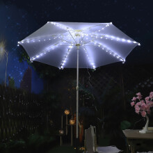 LED-Parasol-Lichterkette mit 13 Kugeln, 2,85 m, Bunt, Fernbedienung