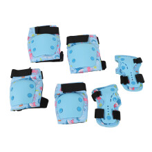 Ensemble bleu de protections pour genoux, coudières et protège-poignets pour enfants 10-22,5kg