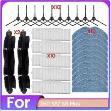 Suitable for 32PCS Brush Filter and Mop Cloth Set for 360 S8 S8Plussi xi
