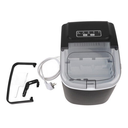 Multifunctional Portable Ice Cube Maker 9pcs/1.3L Black for Home & Office 1
