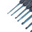 Ensemble de 9 crochets 2-6mm bleus ergonomiques 10
