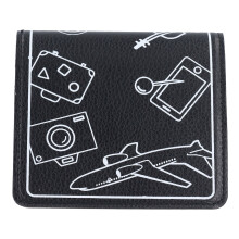 Soporte de teléfono para avión PU negro plegable 1 pieza