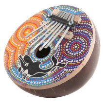 7 Key Tuneable Coconut Shell Mbira Portable Kalimba Adjustable Finger Thumb Piano Musical Instrumen
