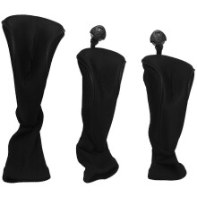 Black Golf Head Covers Driver 1 3 5 Fairway Woods Headcovers compatible Golf Club Fits All Fairway and