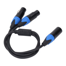 Câble Y diviseur pour micro de 60 cm, XLR 3 broches mâle/femelle