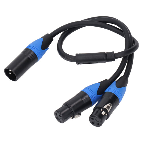 Câble Y diviseur pour micro de 60 cm, XLR 3 broches mâle/femelle 2