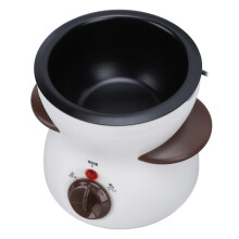Mini-Elektro-Fondue-Topf-Set 200ml 13x13cm Weiß