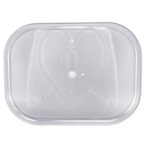 Refrigerator Turntable Organizer Transparent Rectangular Countertop Condiment Storage Rack for Household
