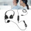 Cuffie da ufficio USB a due orecchie con microfono muto nero 4