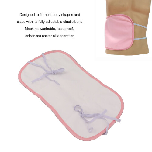 Rizinusölpackung Set Taille Nacken Bio Rizinusölpackung Wiederverwendbar Pink 2