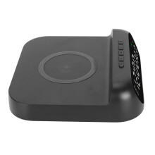 Wireless Alarm Clock Charger 10W Multifunction Temperature Display Black