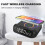 Wireless Alarm Clock Charger 10W Multifunction Temperature Display Black 3