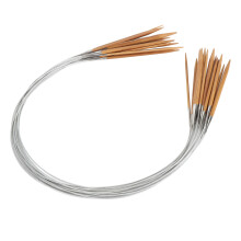 Set de 13 aiguilles circulaires en acier, 80 cm, 2,5-8,0 mm