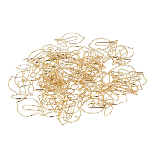 100 trombones dorés en forme de citron dans une boîte
