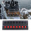 DC12V 8-Gang Marine Waterproof Electrical Switch Panel with Overload Protector 5
